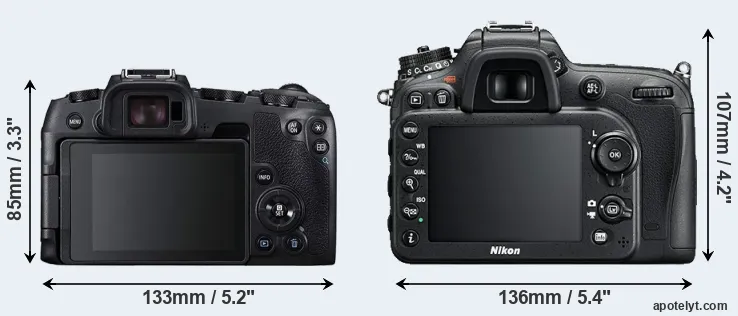 Comparison RP or D7200 rear