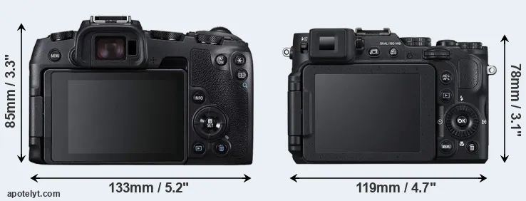 Comparison RP or P7800 rear