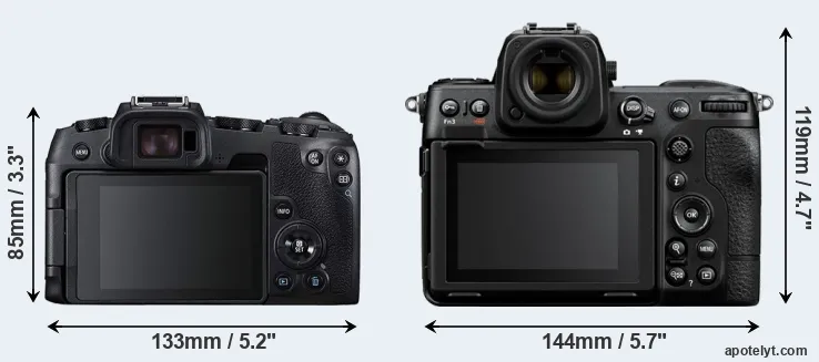 Comparison RP or Z8 rear