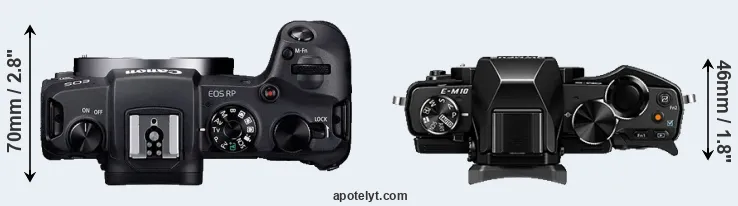 Compare RP versus E-M10 top