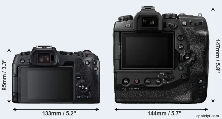 Comparison RP or E-M1X rear
