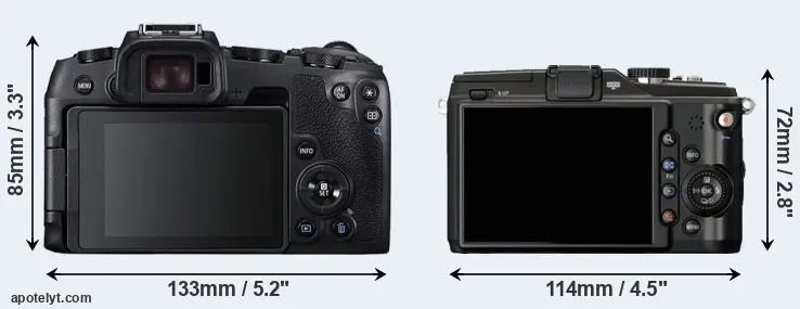 Comparison RP or E-PL2 rear