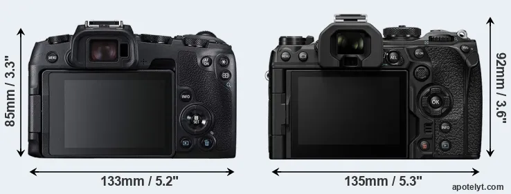 Comparison RP or OM-1 rear