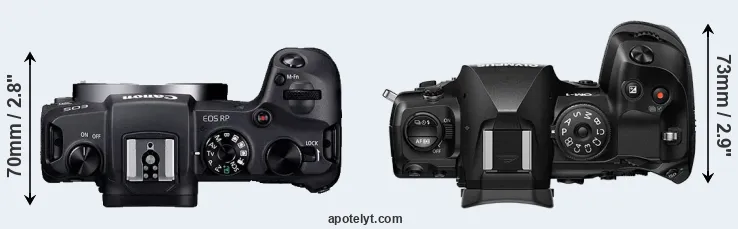 Compare RP versus OM-1 top
