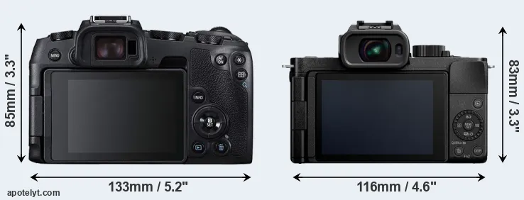 Comparison RP or G100 rear