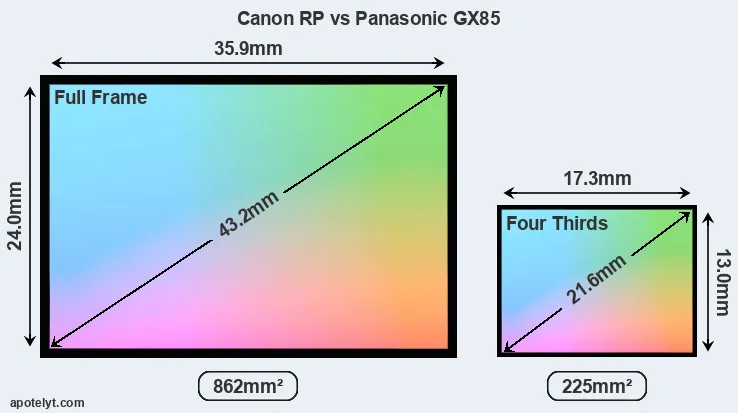 Canon RP and Panasonic GX85 sensor measures