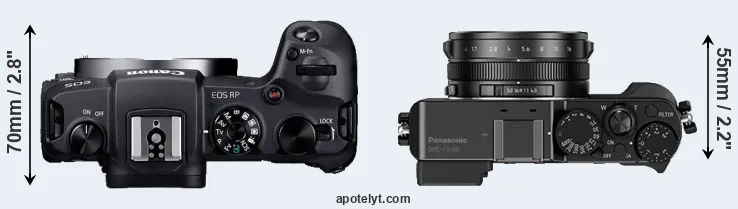 Compare RP versus LX100 top