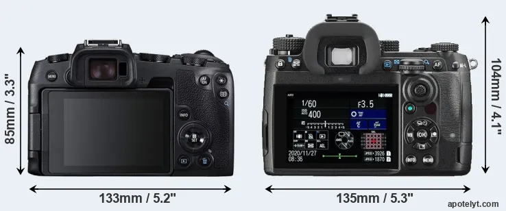 Comparison RP or K-3 III rear