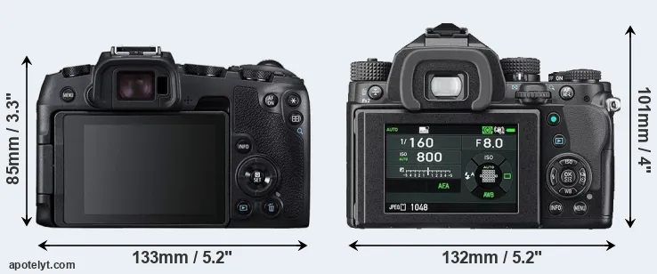 Comparison RP or KP rear