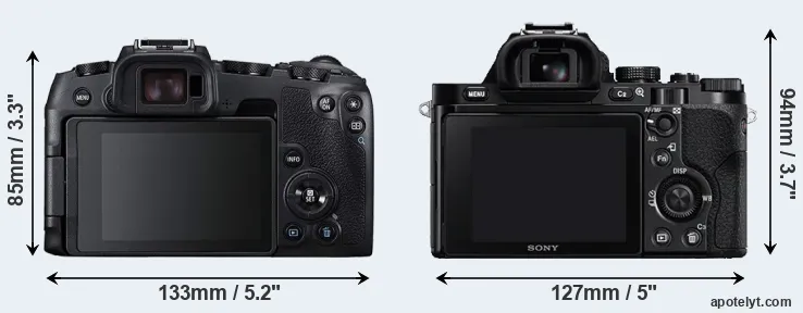 Comparison RP or A7R rear