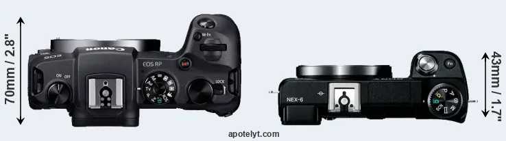 Compare RP versus NEX-6 top