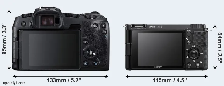 Comparison RP or ZV-E10 rear
