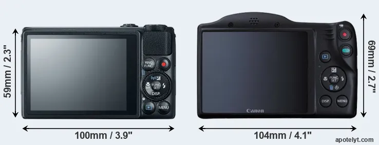 Comparison S120 or SX410 rear