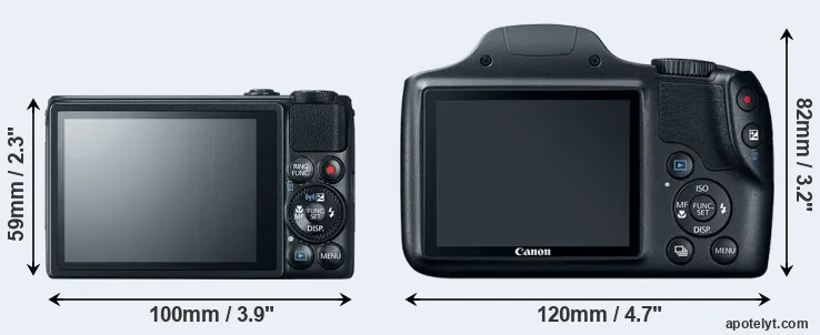 Comparison S120 or SX520 rear