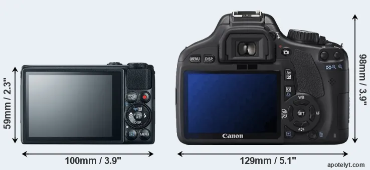 Comparison S120 or T2i rear