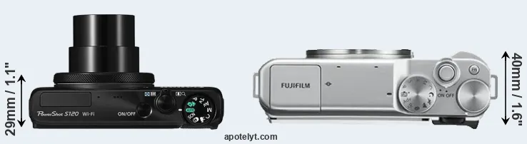 Compare S120 versus X-A10 top