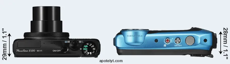 Compare S120 versus XP130 top