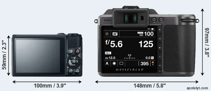 Comparison S120 or X1D II rear