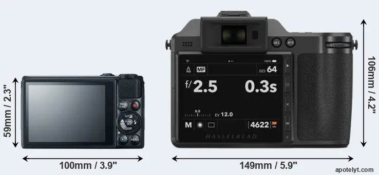 Comparison S120 or X2D 100C rear