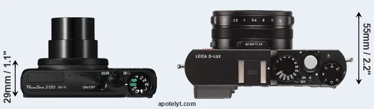 Compare S120 versus D-LUX Typ 109 top