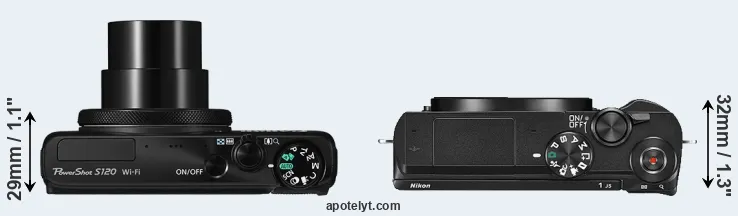 Compare S120 versus J5 top