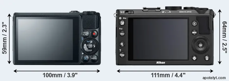 Comparison S120 or Coolpix A rear