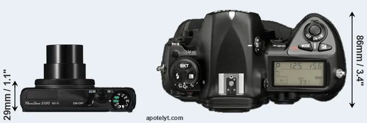 Compare S120 versus D2X top
