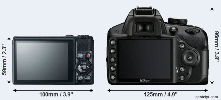 Comparison S120 or D3200 rear