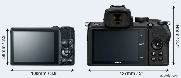 Comparison S120 or Z50 rear