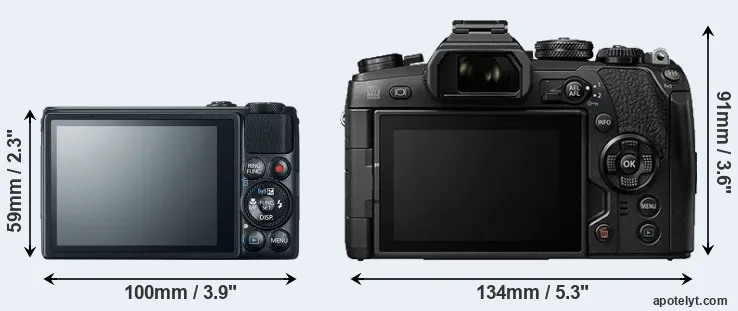 Comparison S120 or E-M1 II rear