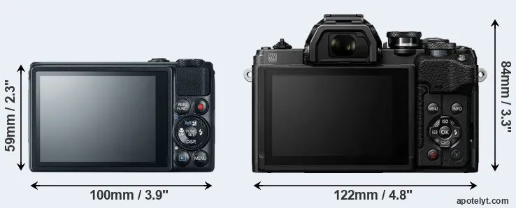 Comparison S120 or E-M10 IV rear
