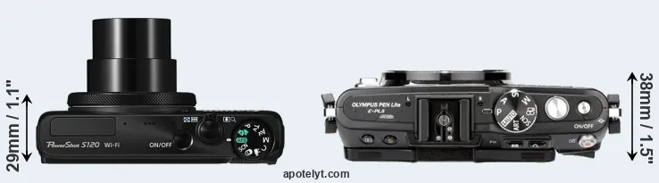 Compare S120 versus E-PL5 top