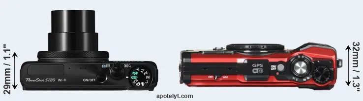Compare S120 versus TG-5 top