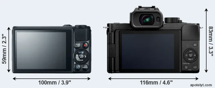 Comparison S120 or G100 rear