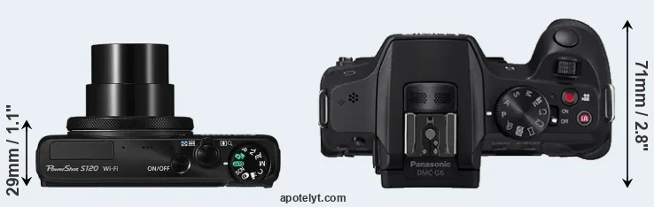 Compare S120 versus G6 top