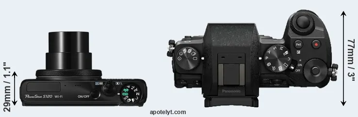 Compare S120 versus G7 top