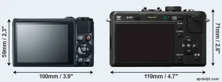 Comparison S120 or GF1 rear
