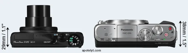 Compare S120 versus GF6 top
