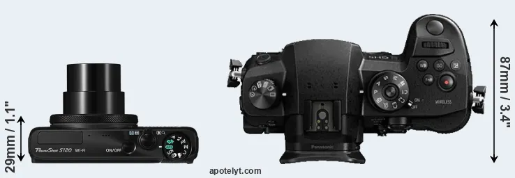 Compare S120 versus GH5 top