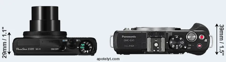 Compare S120 versus GX1 top