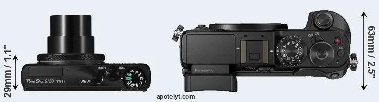 Compare S120 versus GX8 top