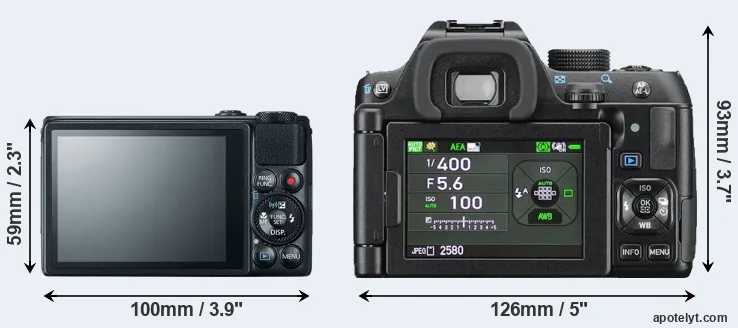 Comparison S120 or K-70 rear