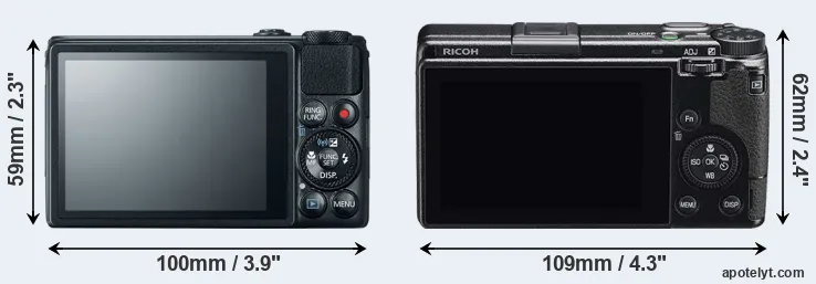 Comparison S120 or GR IIIx rear