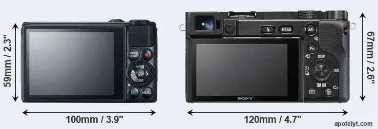 Comparison S120 or A6100 rear