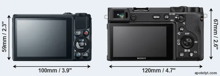 Comparison S120 or A6600 rear