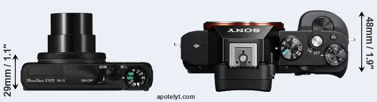 Compare S120 versus A7 top