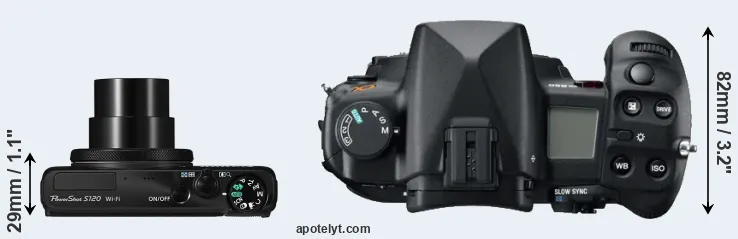 Compare S120 versus A850 top