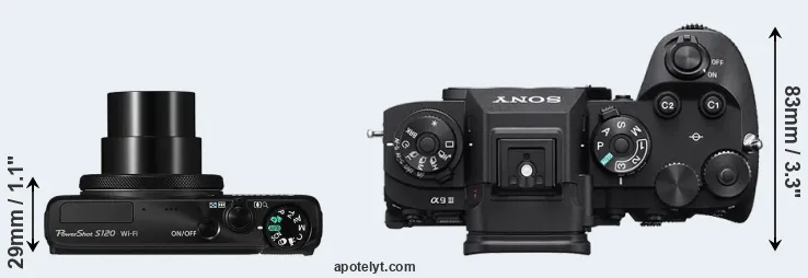 Compare S120 versus A9 III top
