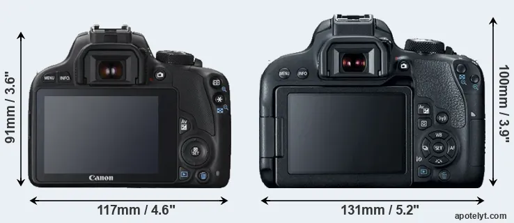 Comparison SL1 or T7i rear