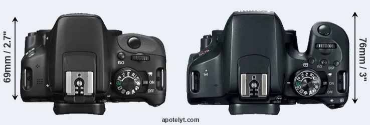 Compare SL1 versus T7i top